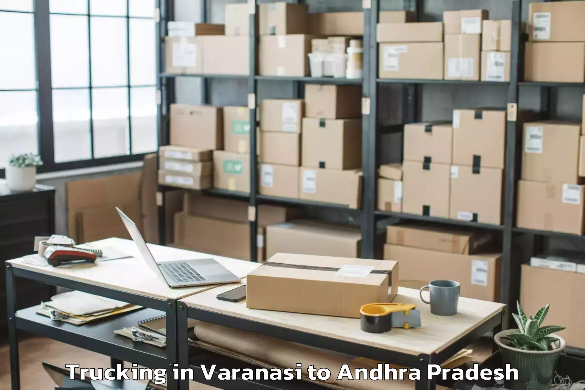 Quality Varanasi to Koneru Lakshmaiah Education Fo Trucking